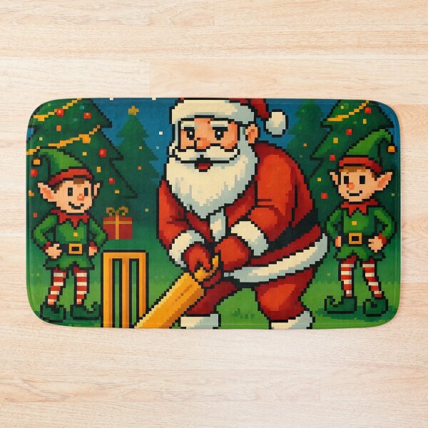 Item preview, Santa playing cricket.   designed and sold by Nomad-Maynard.