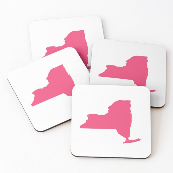 Item preview, New york Map Silhouette – Minimal Pink designed and sold by Paper Drip.