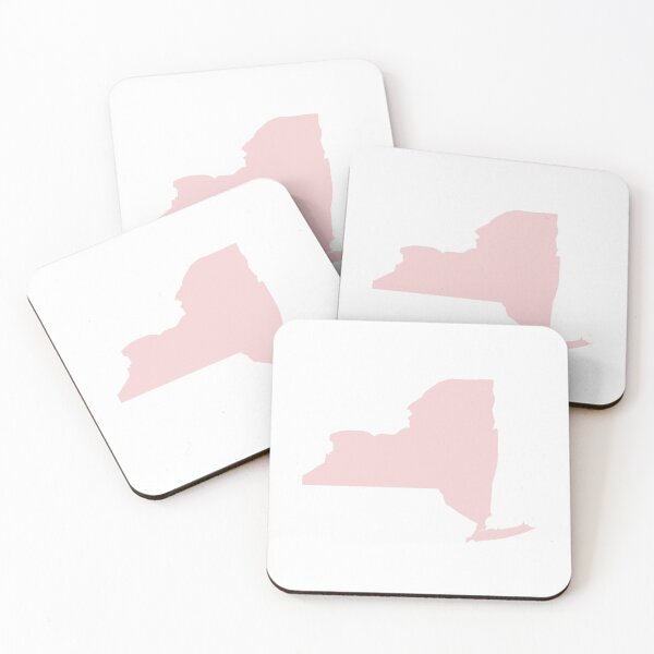 Item preview, New york Map Silhouette – Minimal Pink designed and sold by Paper Drip.