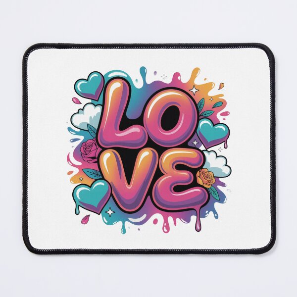 Item preview, LOVE Dripping Neon Typography Shirt – Colourful Heart Aesthetic Valentine’s Day Design for Couples & Romantic Gifts designed and sold by GemBob Creations.