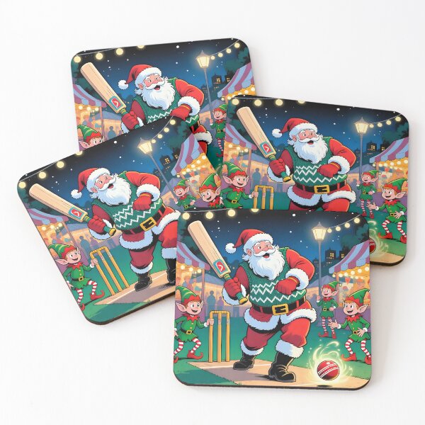 Item preview, Santa playing cricket.   designed and sold by Nomad-Maynard.