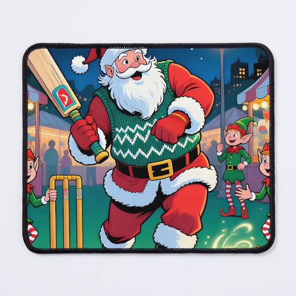 Item preview, Santa playing cricket.   designed and sold by Nomad-Maynard.