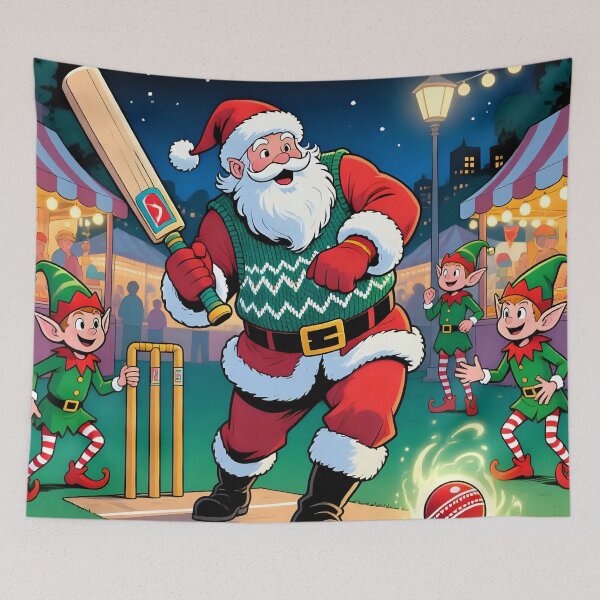 Item preview, Santa playing cricket.   designed and sold by Nomad-Maynard.