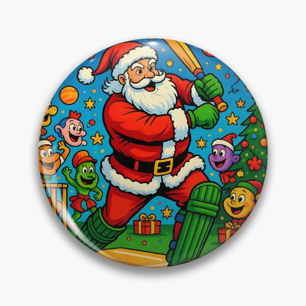 Item preview, Santa playing cricket.   designed and sold by Nomad-Maynard.