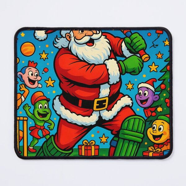 Item preview, Santa playing cricket.   designed and sold by Nomad-Maynard.