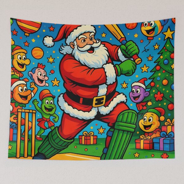 Item preview, Santa playing cricket.   designed and sold by Nomad-Maynard.