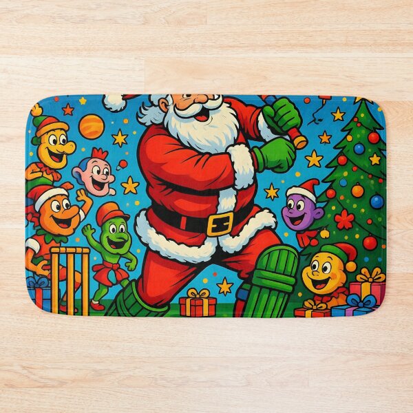 Item preview, Santa playing cricket.   designed and sold by Nomad-Maynard.