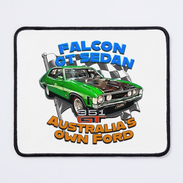 Item preview, Classic Green Aussie Falcon GT Sedan – Cartoon Style Muscle Car Art designed and sold by Michael van der Hoorn.