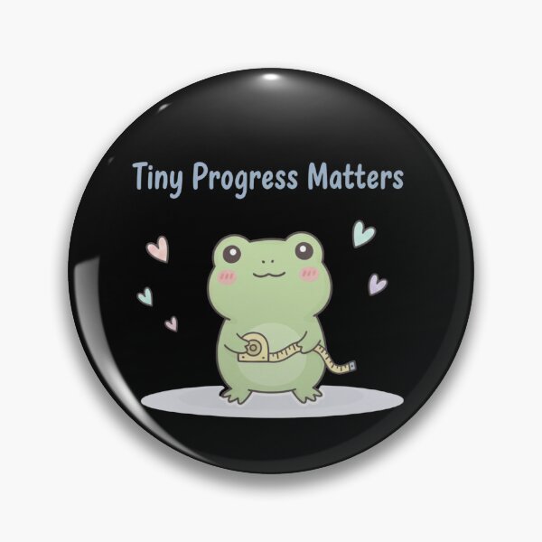 Item preview, Tiny Progress Matters – Kawaii Frog Motivational Tee designed and sold by CuteOasis.