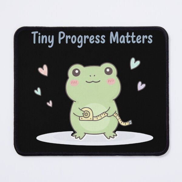 Item preview, Tiny Progress Matters – Kawaii Frog Motivational Tee designed and sold by CuteOasis.