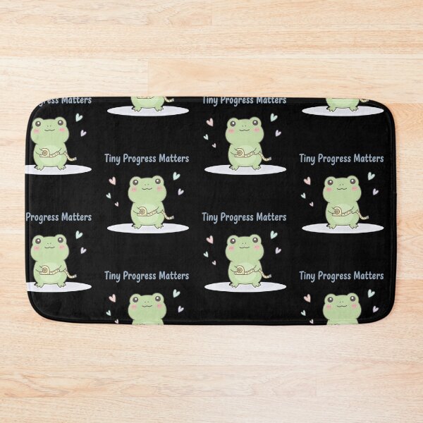 Item preview, Tiny Progress Matters – Kawaii Frog Motivational Tee designed and sold by CuteOasis.