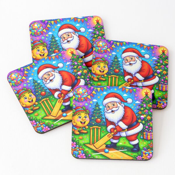 Item preview, Santa playing cricket.   designed and sold by Nomad-Maynard.