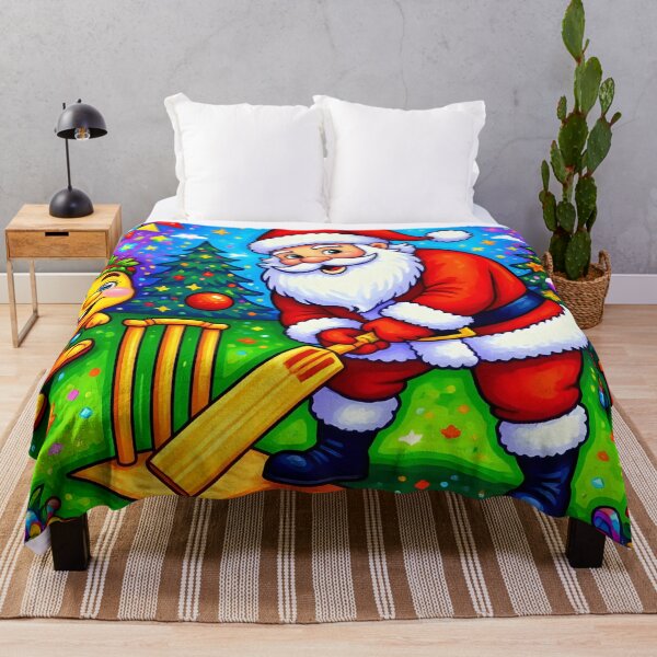Item preview, Santa playing cricket.   designed and sold by Nomad-Maynard.
