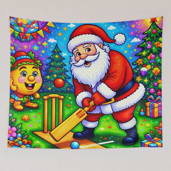 Item preview, Santa playing cricket.   designed and sold by Nomad-Maynard.