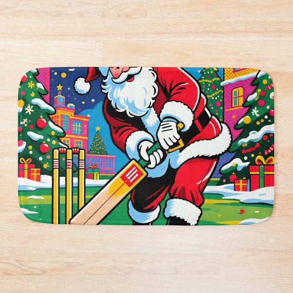 Item preview, Santa playing cricket.   designed and sold by Nomad-Maynard.