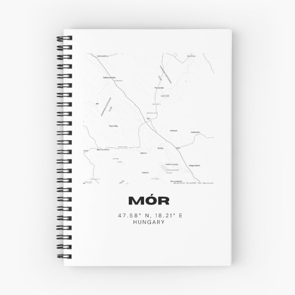 Item preview, Mór Minimalist Hungary Map | Modern City Art designed and sold by RM-Journey.