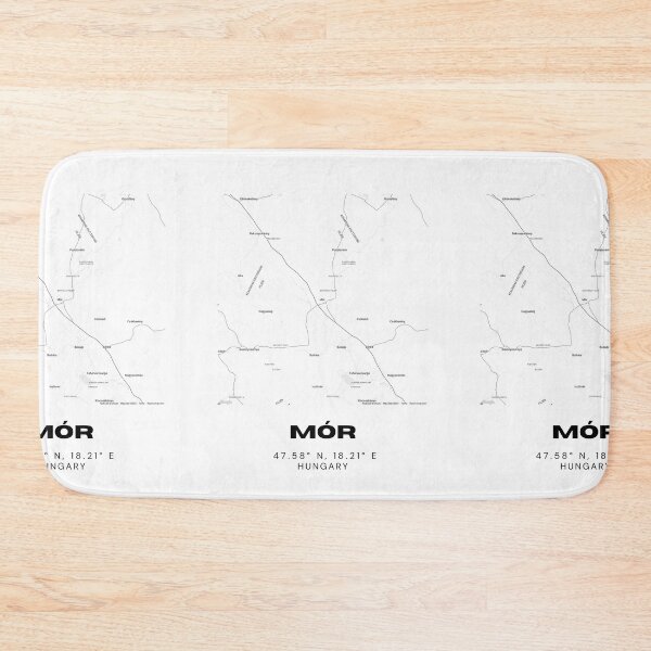 Item preview, Mór Minimalist Hungary Map | Modern City Art designed and sold by RM-Journey.