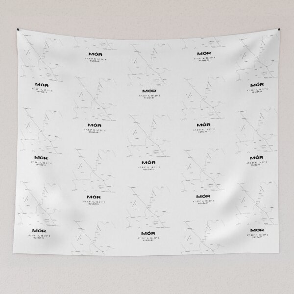 Item preview, Mór Minimalist Hungary Map | Modern City Art designed and sold by RM-Journey.