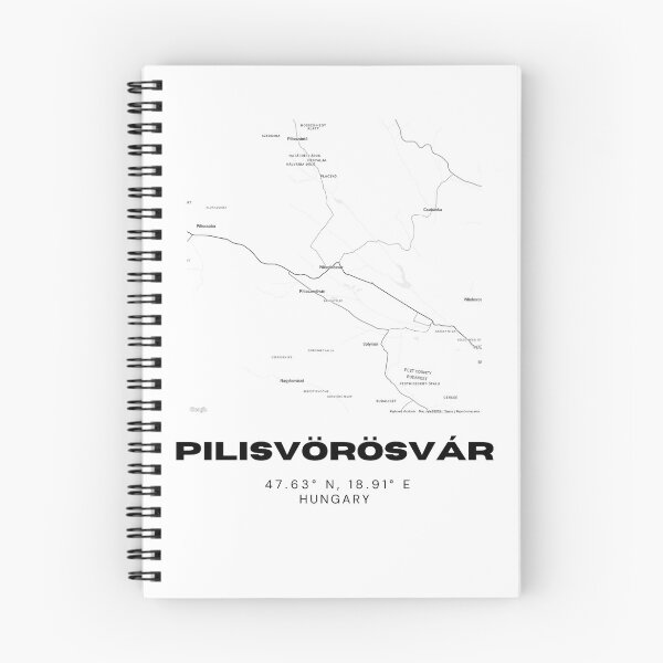 Item preview, Pilisvörösvár City Map Art | Minimalist Hungary Design designed and sold by RM-Journey.