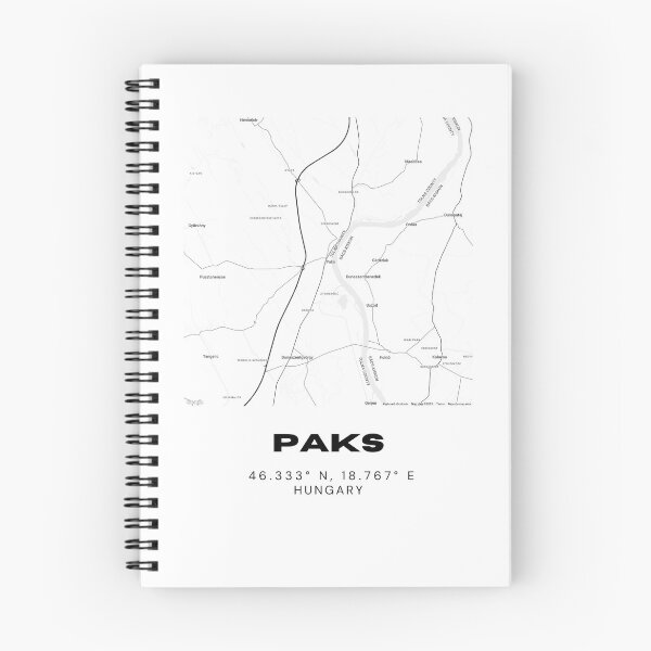 Item preview, Paks Hungary Map Print | Minimalist Modern Artwork designed and sold by RM-Journey.