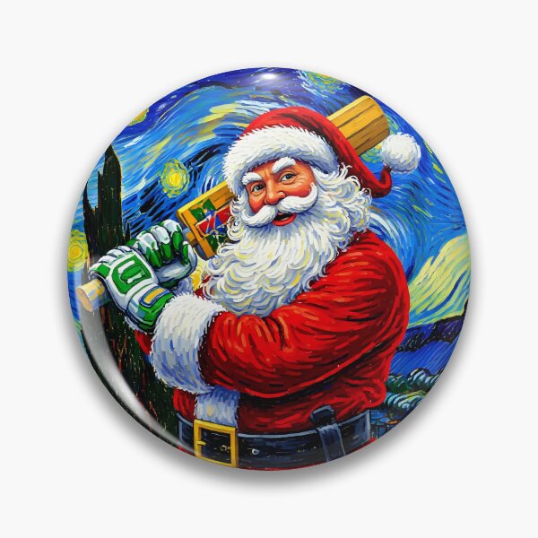 Item preview, Santa playing cricket.   designed and sold by Nomad-Maynard.