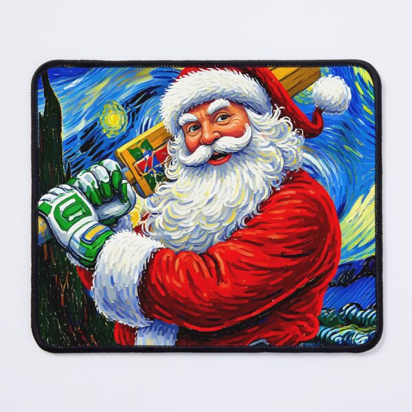 Item preview, Santa playing cricket.   designed and sold by Nomad-Maynard.