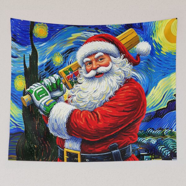 Item preview, Santa playing cricket.   designed and sold by Nomad-Maynard.