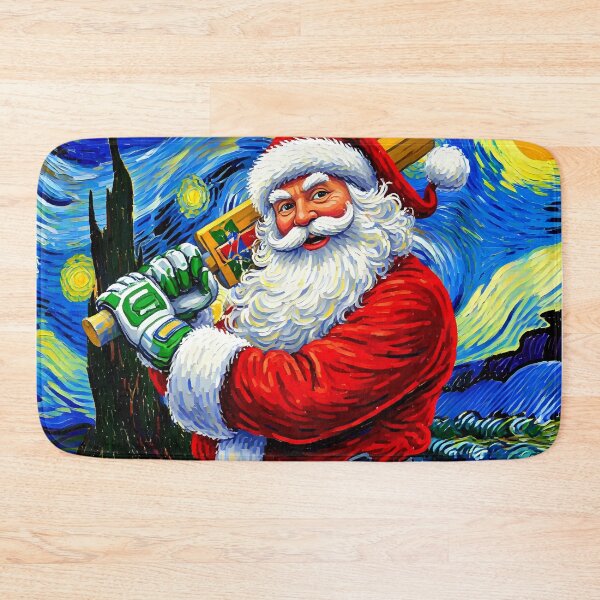 Item preview, Santa playing cricket.   designed and sold by Nomad-Maynard.