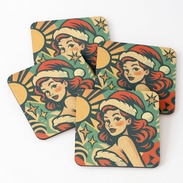 Item preview, Christmas Pin-Up Art Deco - Pop Art Granulated Party designed and sold by JonelleTshirts.