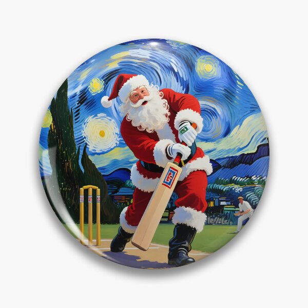 Item preview, Santa playing cricket.   designed and sold by Nomad-Maynard.