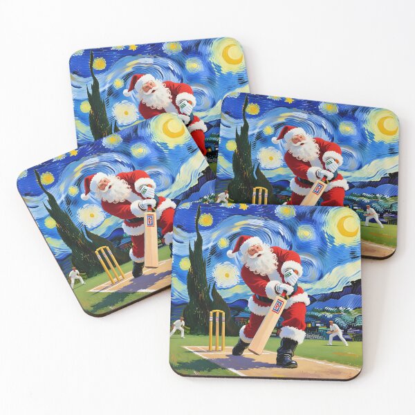 Item preview, Santa playing cricket.   designed and sold by Nomad-Maynard.