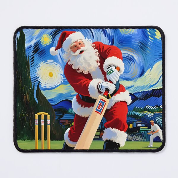 Item preview, Santa playing cricket.   designed and sold by Nomad-Maynard.