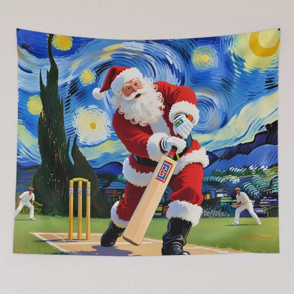Item preview, Santa playing cricket.   designed and sold by Nomad-Maynard.