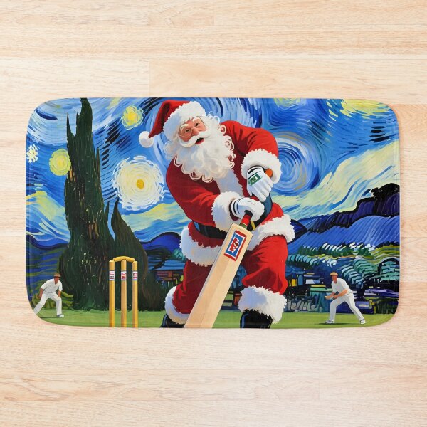 Item preview, Santa playing cricket.   designed and sold by Nomad-Maynard.