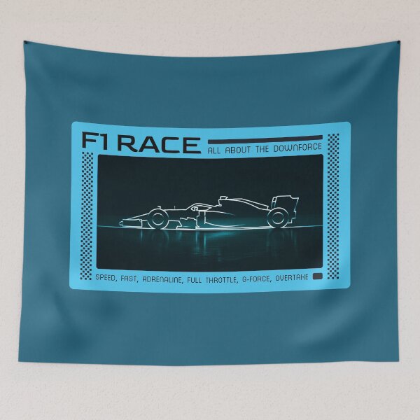 Item preview, F1 Race Car Neon Outline Downforce Graphic designed and sold by KiwiRider.