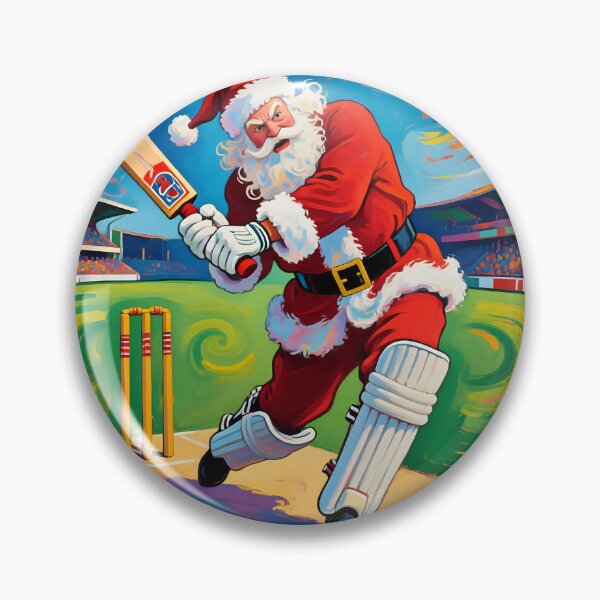 Item preview, Santa playing cricket.   designed and sold by Nomad-Maynard.
