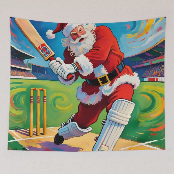 Item preview, Santa playing cricket.   designed and sold by Nomad-Maynard.
