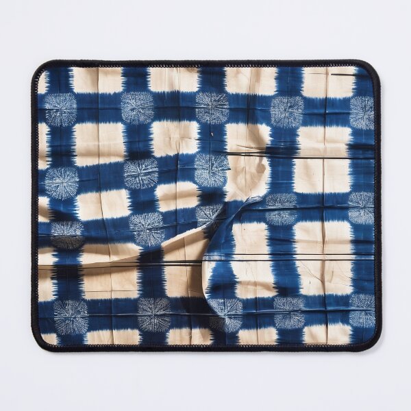 Item preview, Indigo Shibori Checkered Fabric Pattern designed and sold by NeowallsCo.