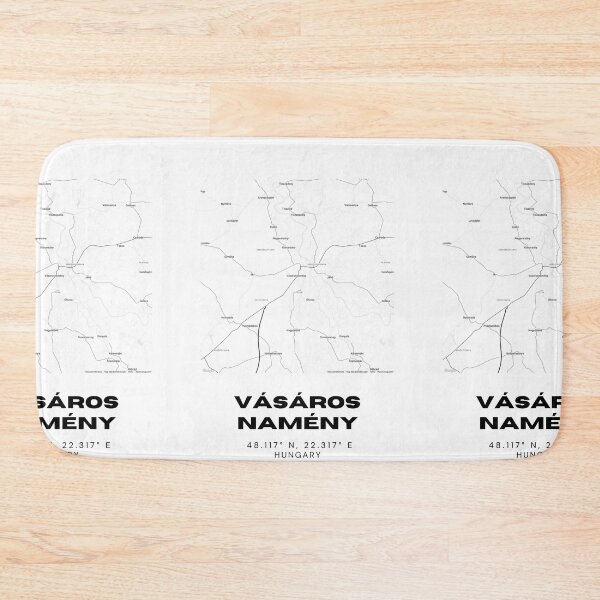 Item preview, Vásárosnamény Map Poster | Minimalist Hungary City Art designed and sold by RM-Journey.