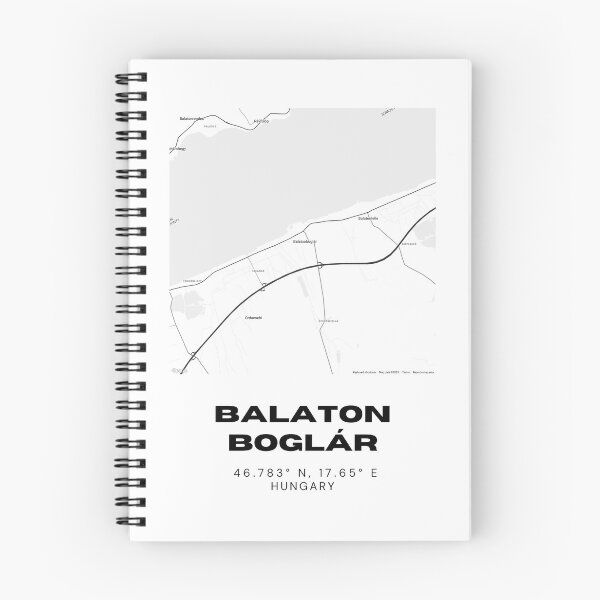 Item preview, Balatonboglár City Map | Minimalist Hungarian Lake Print designed and sold by RM-Journey.