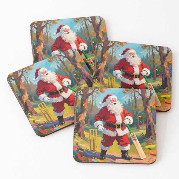 Item preview, Santa playing cricket.   designed and sold by Nomad-Maynard.