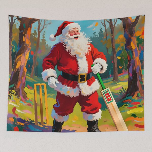 Item preview, Santa playing cricket.   designed and sold by Nomad-Maynard.