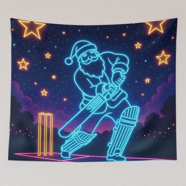 Item preview, Santa playing cricket.   designed and sold by Nomad-Maynard.