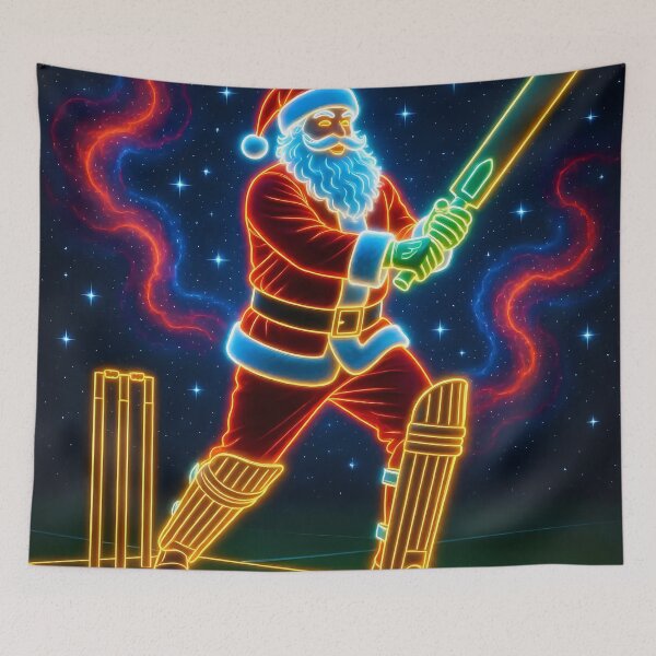 Item preview, Santa playing cricket.   designed and sold by Nomad-Maynard.