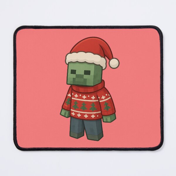 Item preview, Zombie Creeper Santa Claus, Minecraft Style! Blocky, Jolly & Ready for Christmas designed and sold by DibujandoPorfa.