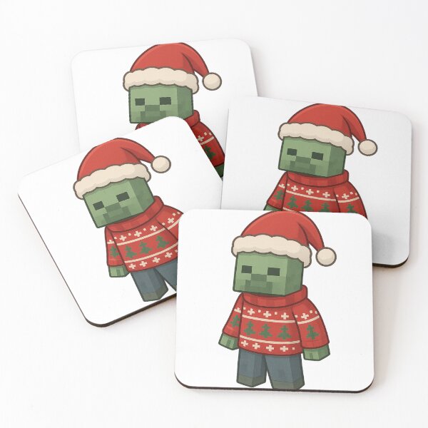 Item preview, Zombie Creeper Santa Claus, Minecraft Style! Blocky, Jolly & Ready for Christmas designed and sold by DibujandoPorfa.