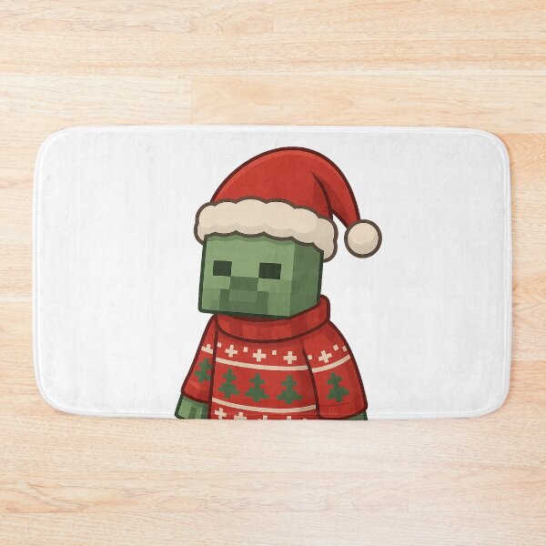 Item preview, Zombie Creeper Santa Claus, Minecraft Style! Blocky, Jolly & Ready for Christmas designed and sold by DibujandoPorfa.