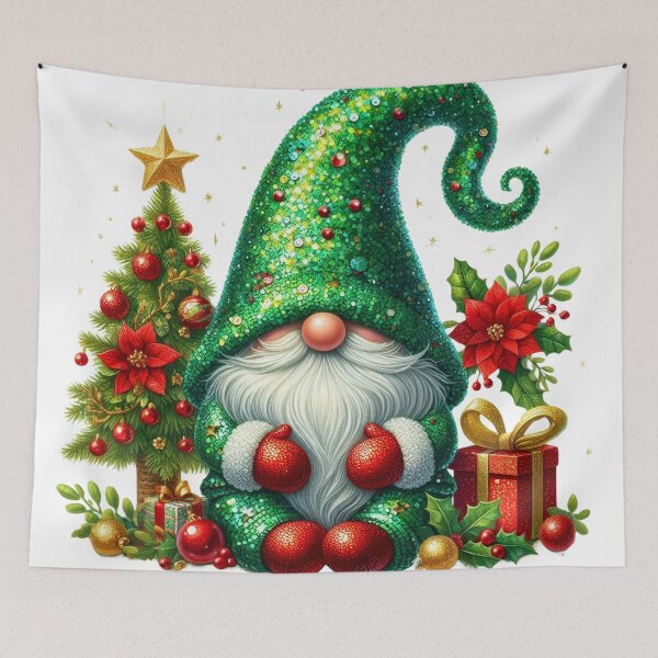 Item preview, Santa Claus Christmas Gnome With Xmas Tree Artwork designed and sold by DEC02.