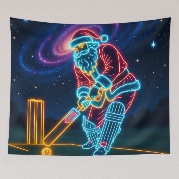 Item preview, Santa playing cricket.   designed and sold by Nomad-Maynard.
