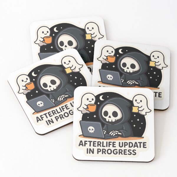 Item preview, Afterlife Update In Progress Grim Reaper Laptop designed and sold by Cheerioza.